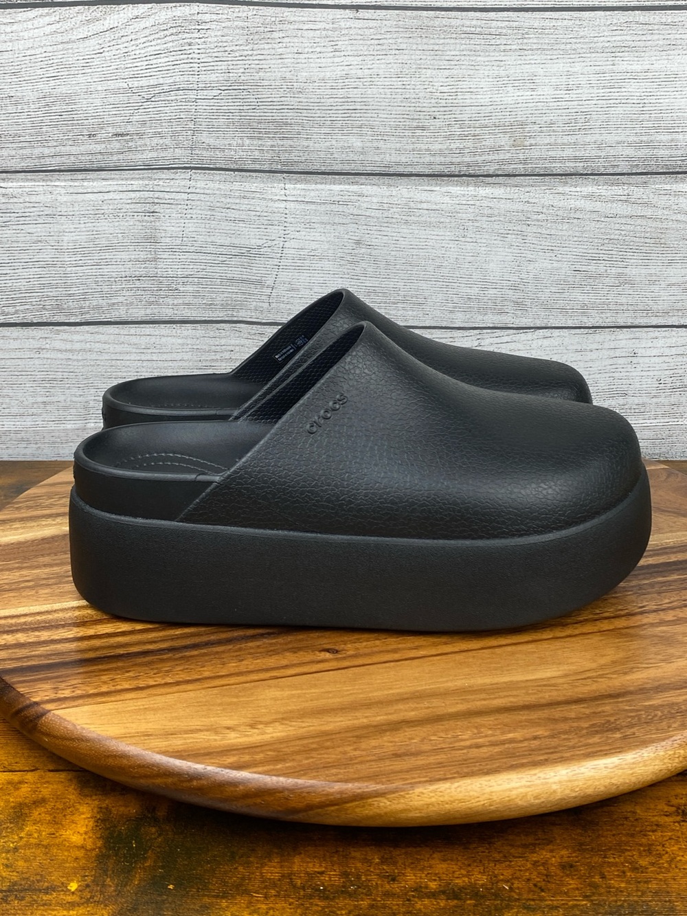 NEW Crocs Dylan Platform Black Clog Mule Women’s Shoe Size 11 - Picture 4 of 10